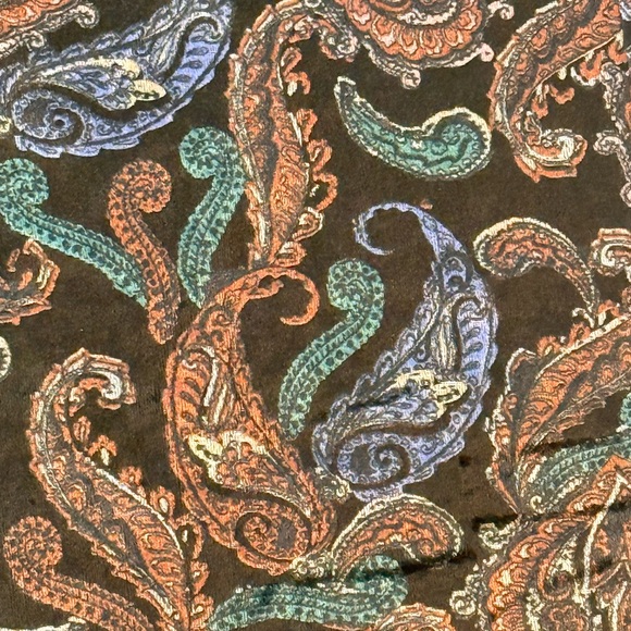 Zara Woman Velvet Paisley Flare Pants Medium - Picture 4 of 5